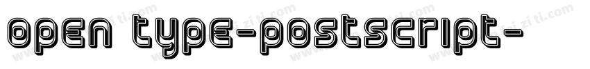 open type-postscript字体转换